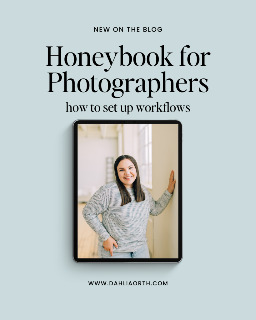 Dahlia Orth, a Honeybook Pro, discusses how to build a Honeybook workflow and how to setup a photography client workflow that helps your business become more efficient